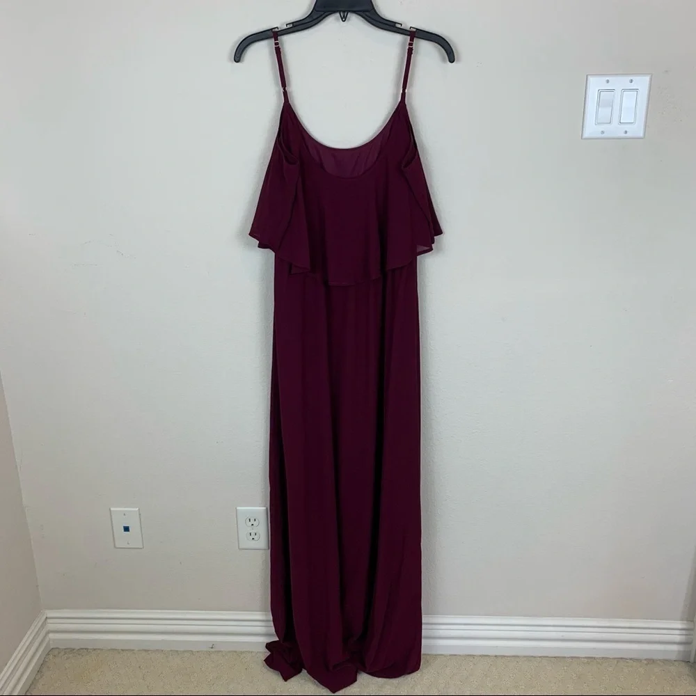 Show Me Your Mumu Bridesmaid Caitlin Ruffle Maxi Dress Size L - Picture 10 of 10